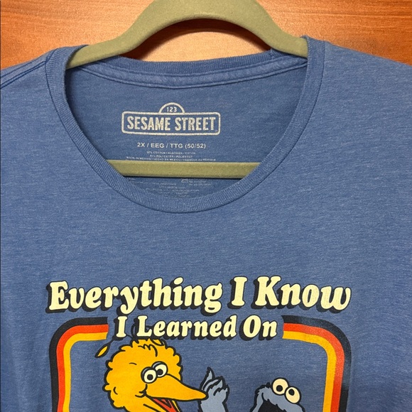 Sesame Street Blue Tee with Character Print - Picture 3 of 5